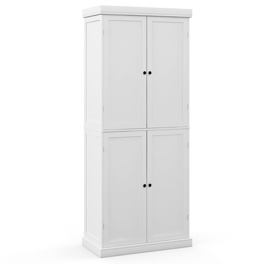 72.5 Inches Tall Buffet Cabinet with 6-Tier Shelves and 4 Doors