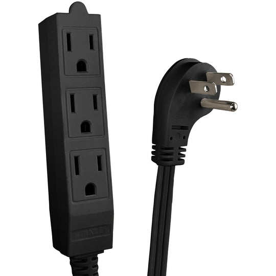 Stanley CordMax 9-Ft. 3-Outlet Indoor Extension Cord with Low-Profile Flat Plug, Black - view 4