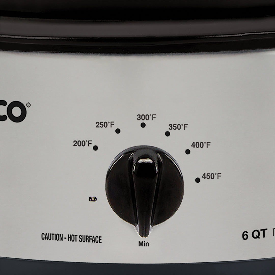 NESCO 6-Qt. Roaster Oven with Porcelain Cookwell, 750W, Silver - view 7