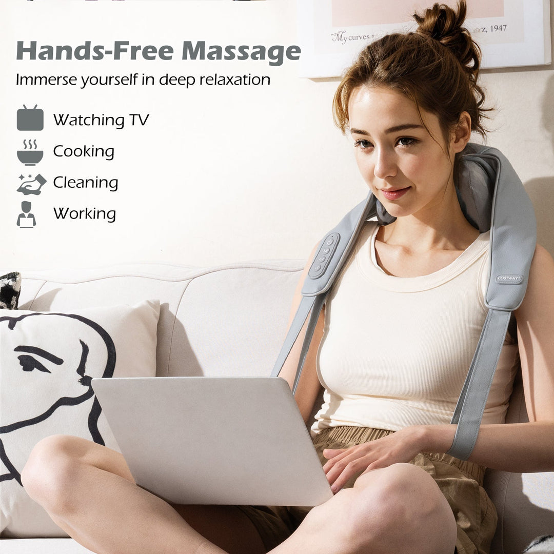 Neck Shoulder Massager 4D Deep Tissue Kneading Shiatsu Massage Machine