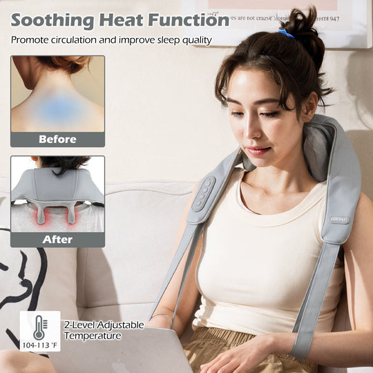 Neck Shoulder Massager 4D Deep Tissue Kneading Shiatsu Massage Machine