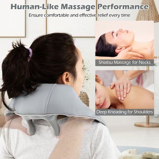 Neck Shoulder Massager 4D Deep Tissue Kneading Shiatsu Massage Machine