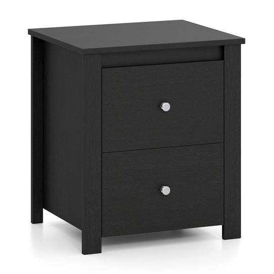 2-Drawer Nightstand with Storage for Bedroom & Living Room