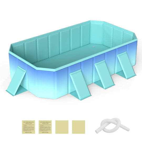 Portable Above Ground Swimming Pool with 24 Wall Panels