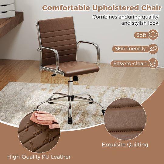 Height Adjustable Office Chair with Rocking Backrest