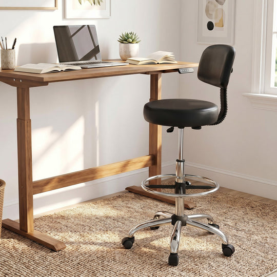 Drafting Chair with Adjustable Height & Footring