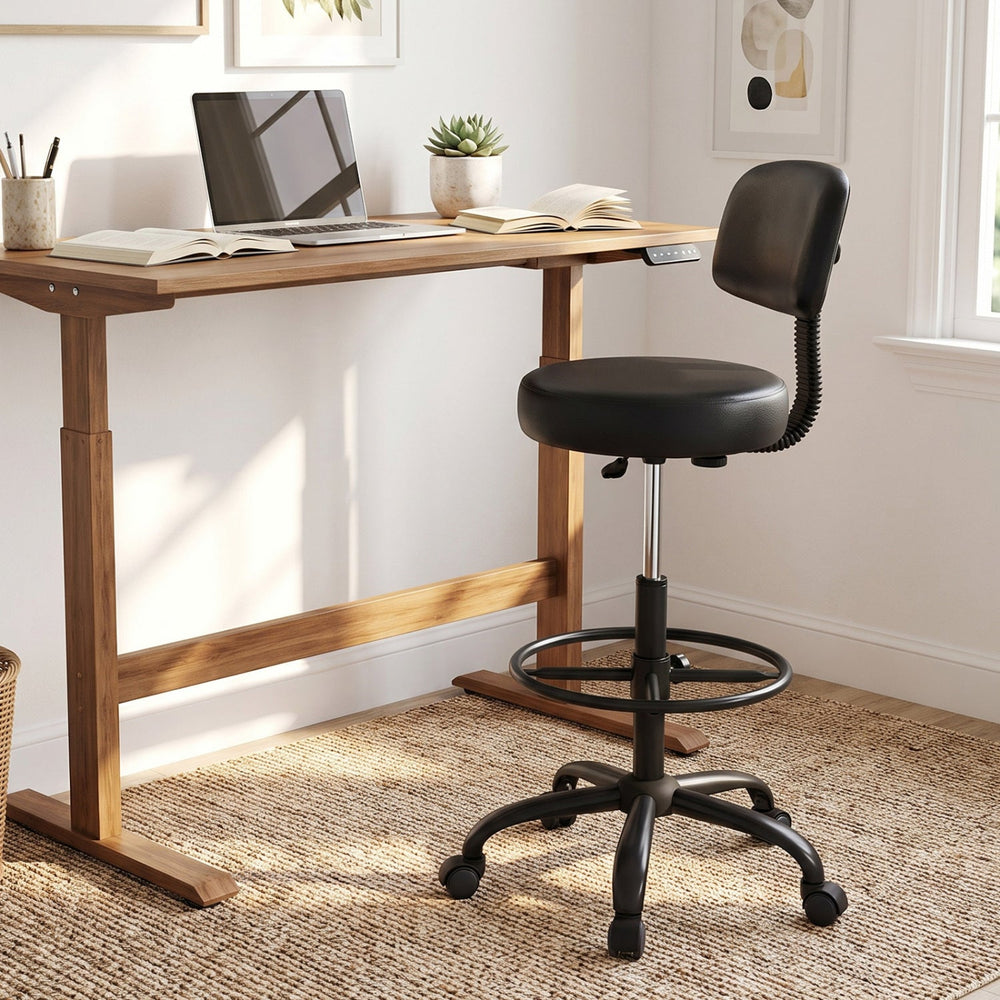 Drafting Chair with Adjustable Height & Footring