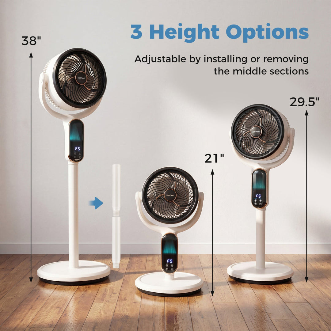 Oscillating Pedestal Fan with Remote and 8 Speeds