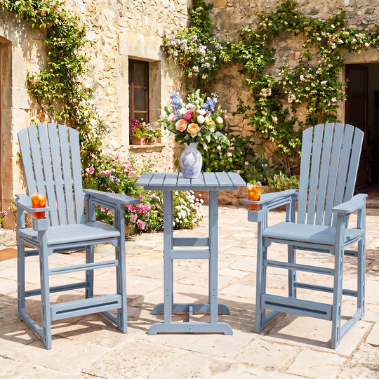 Outdoor Bar Stool 29" Height with Backrest and Armrests