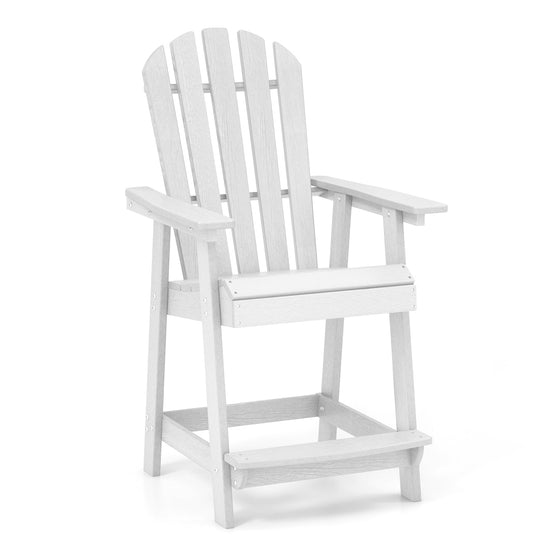 HDPE Patio Chair with Armrest and Footrest for Indoor Outdoor