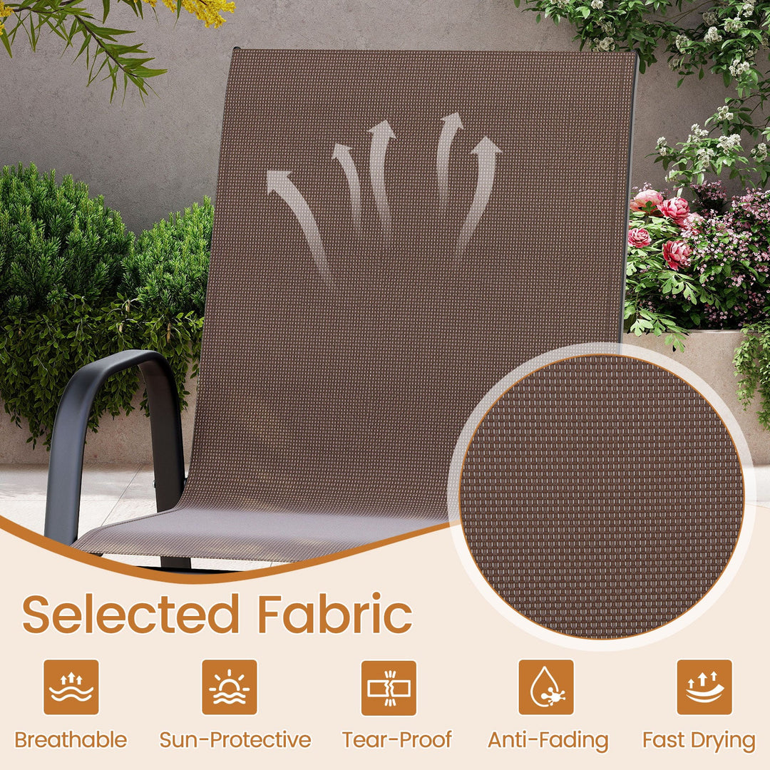 Outdoor Bar Stools Set of 2 29 Inch Fabric Bar Height Stools with Armrests