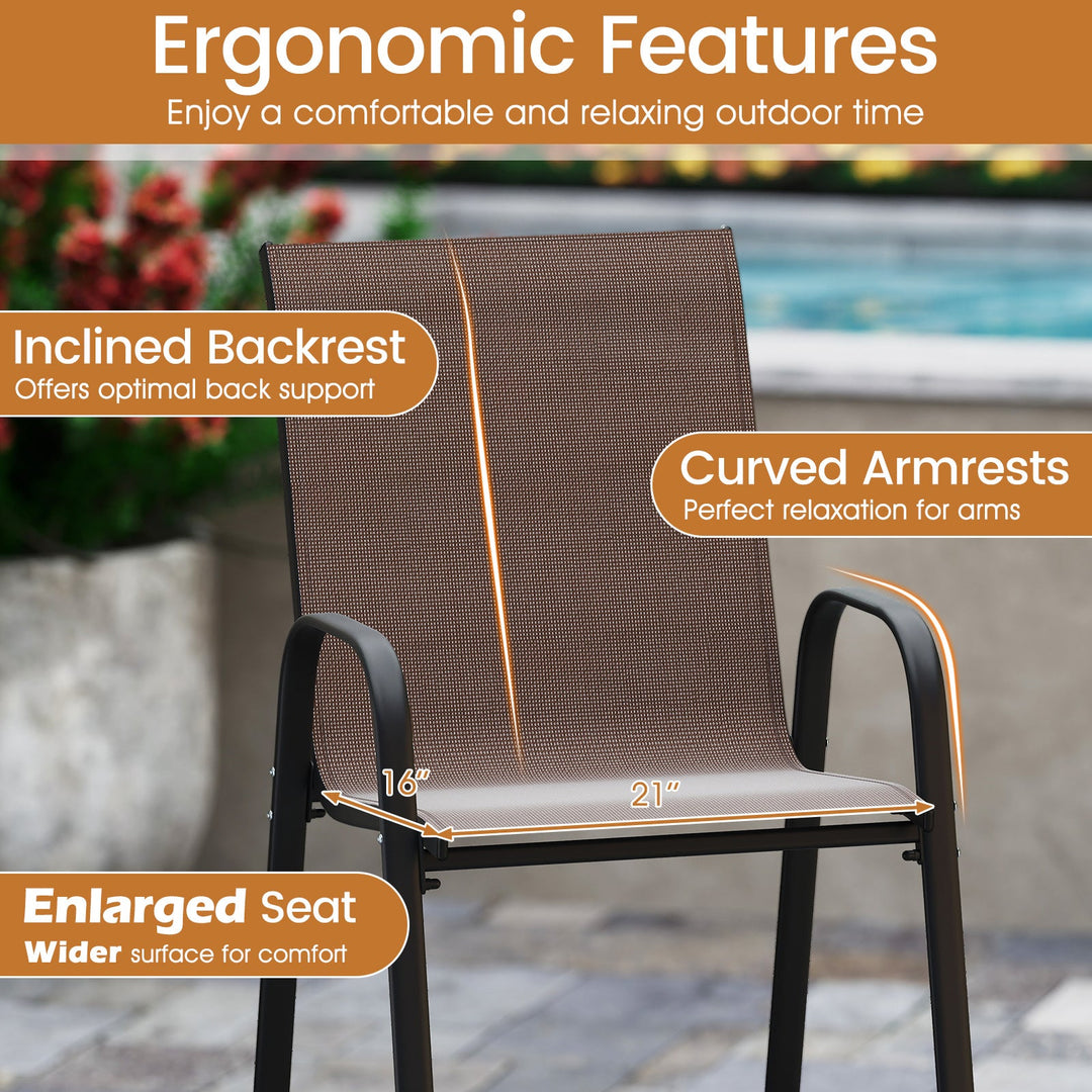 Outdoor Bar Stools Set of 2 29 Inch Fabric Bar Height Stools with Armrests