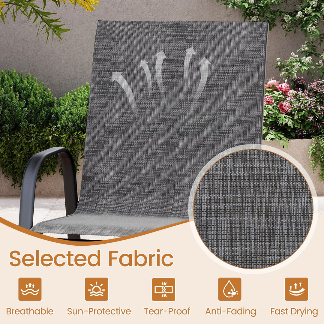 Outdoor Bar Stools Set of 2 29 Inch Fabric Bar Height Stools with Armrests