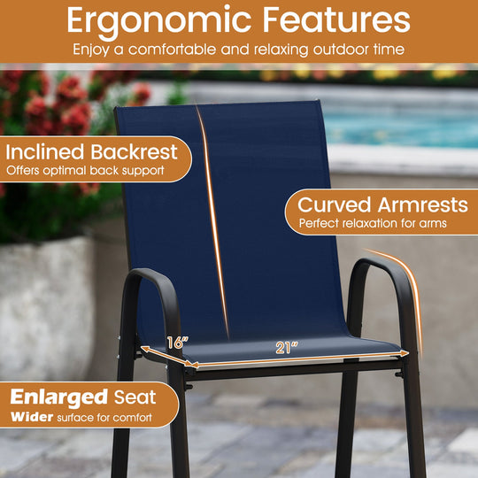 Outdoor Bar Stools Set of 2 29 Inch Fabric Bar Height Stools with Armrests