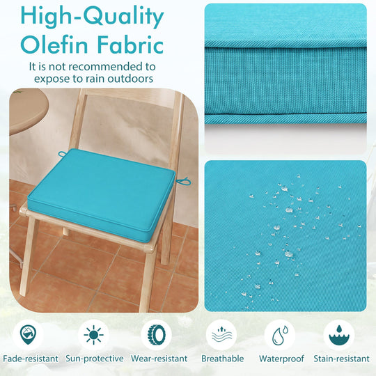 Outdoor Chair Cushions Set of 4 - Waterproof Olefin 20x20