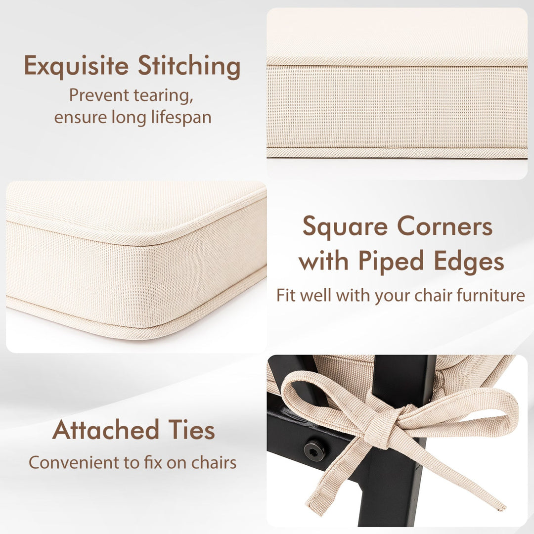 Outdoor Chair Cushions Set of 6 Waterproof Olefin 20x20 Inch
