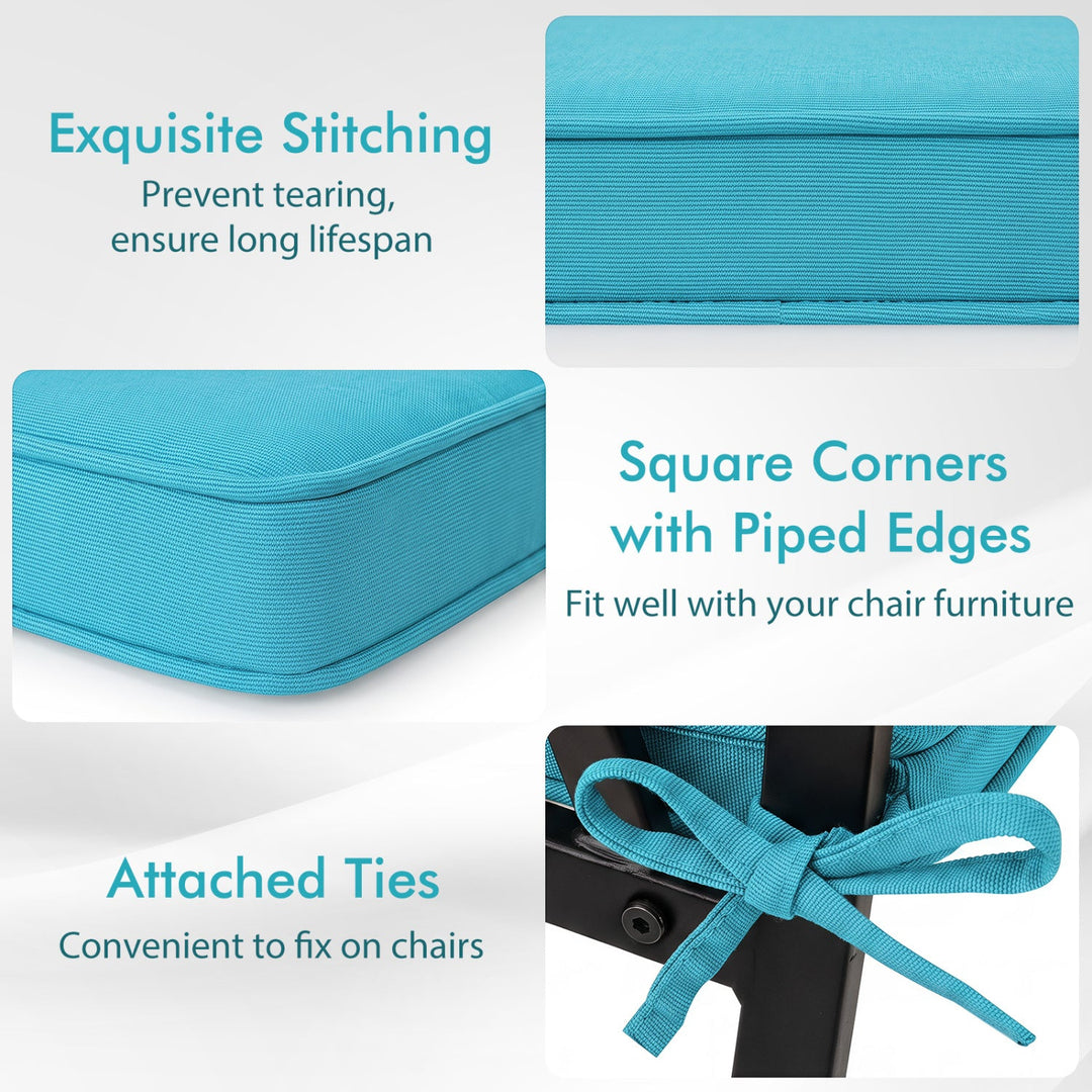 Outdoor Chair Cushions Set of 6 Waterproof Olefin 20x20 Inch