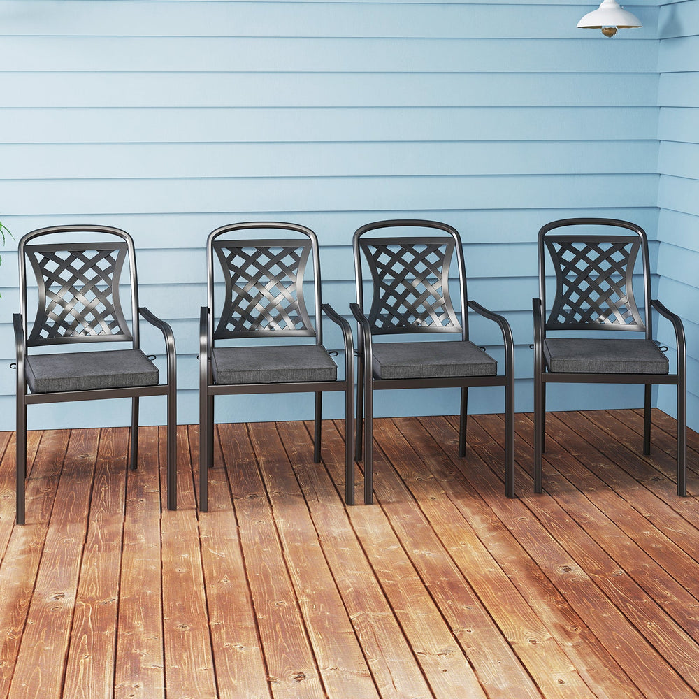 Outdoor Chair Cushion Set of 2 Waterproof Fade-Resistant Olefin Seat Cushions