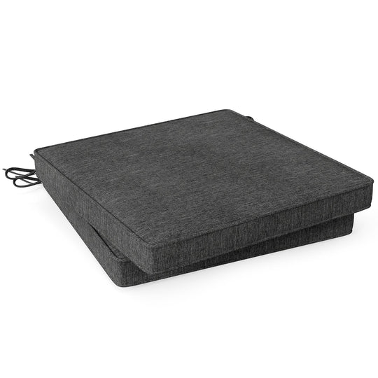 Outdoor Chair Cushion Set of 2 Waterproof Fade-Resistant Olefin Seat Cushions