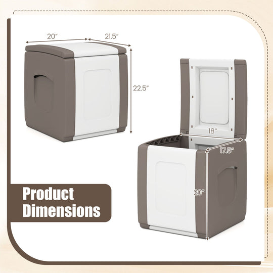 Outdoor Deck Box with Lid for Packages and Garden