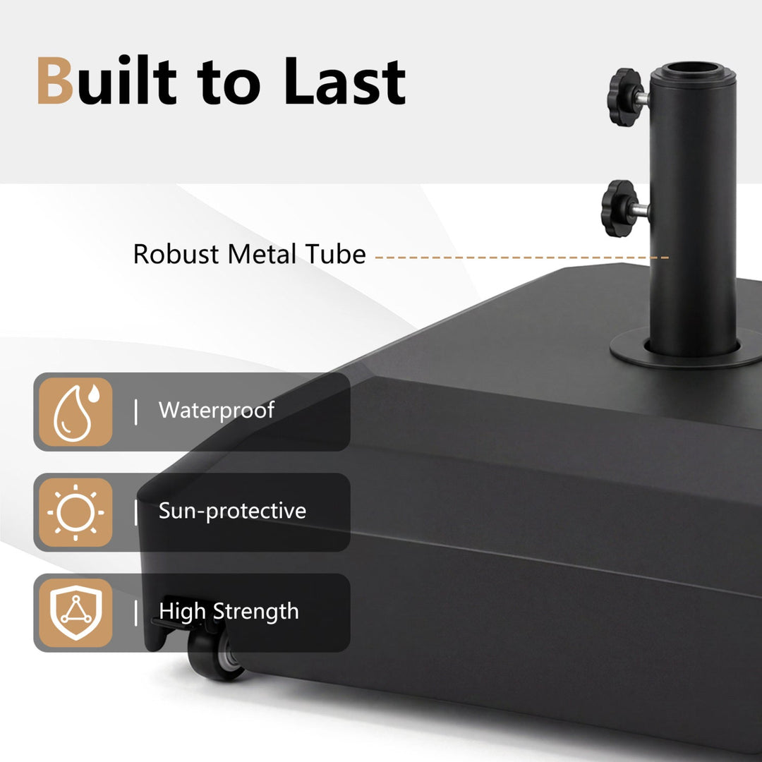 Fillable Umbrella Base with Wheels - Water/Sand Weighted