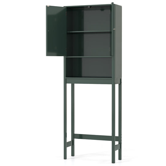 Over The Toilet Storage Cabinet with Fluted Doors