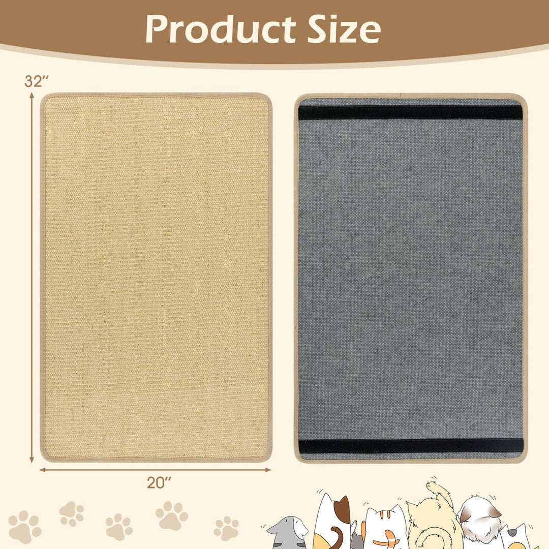 4 Pieces Cat Scratcher Mat Set 32 x 20 Inch Pads for Cats