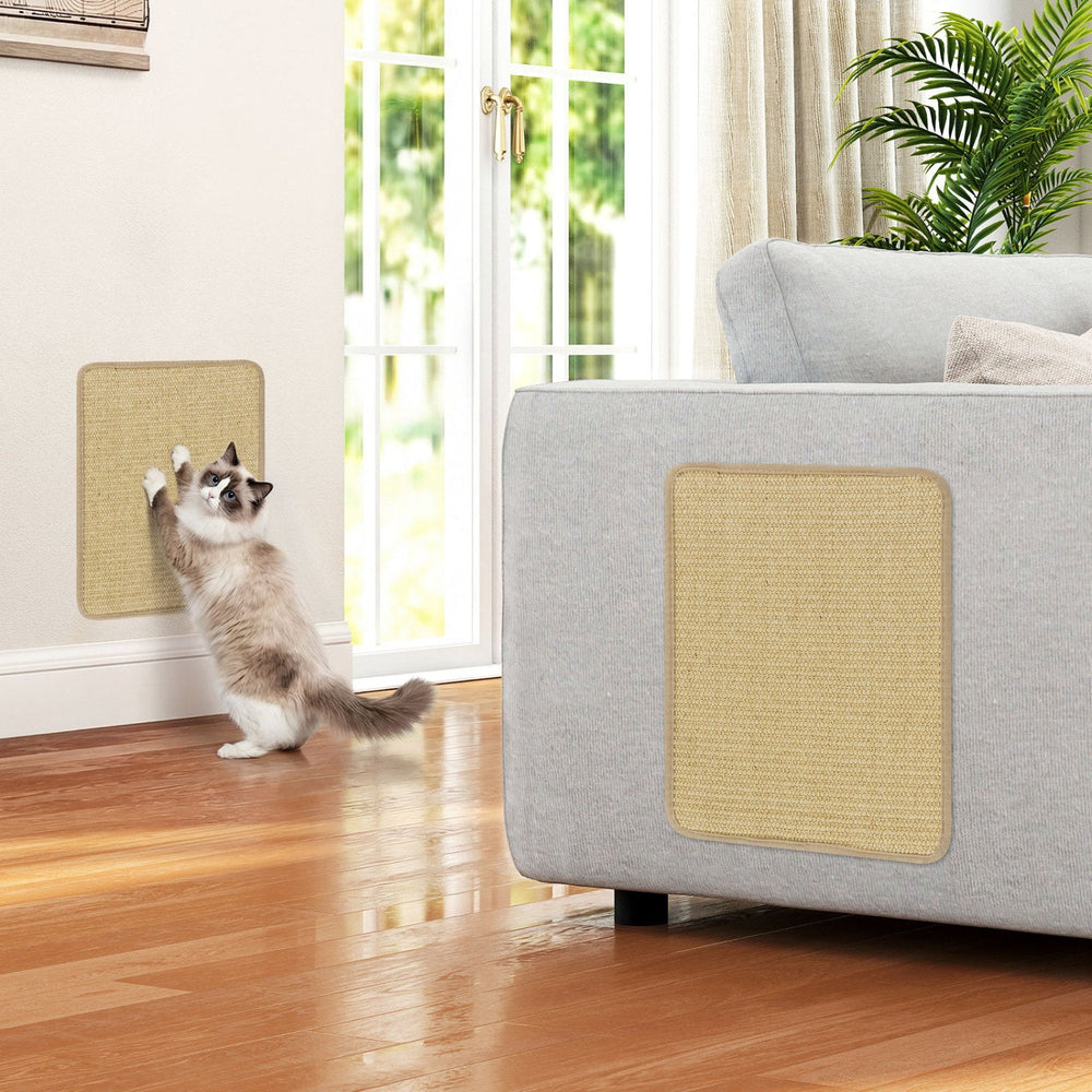 12 Pieces Cat Scratcher Mat Set 16 x 12 Inch Natural Sisal Pads