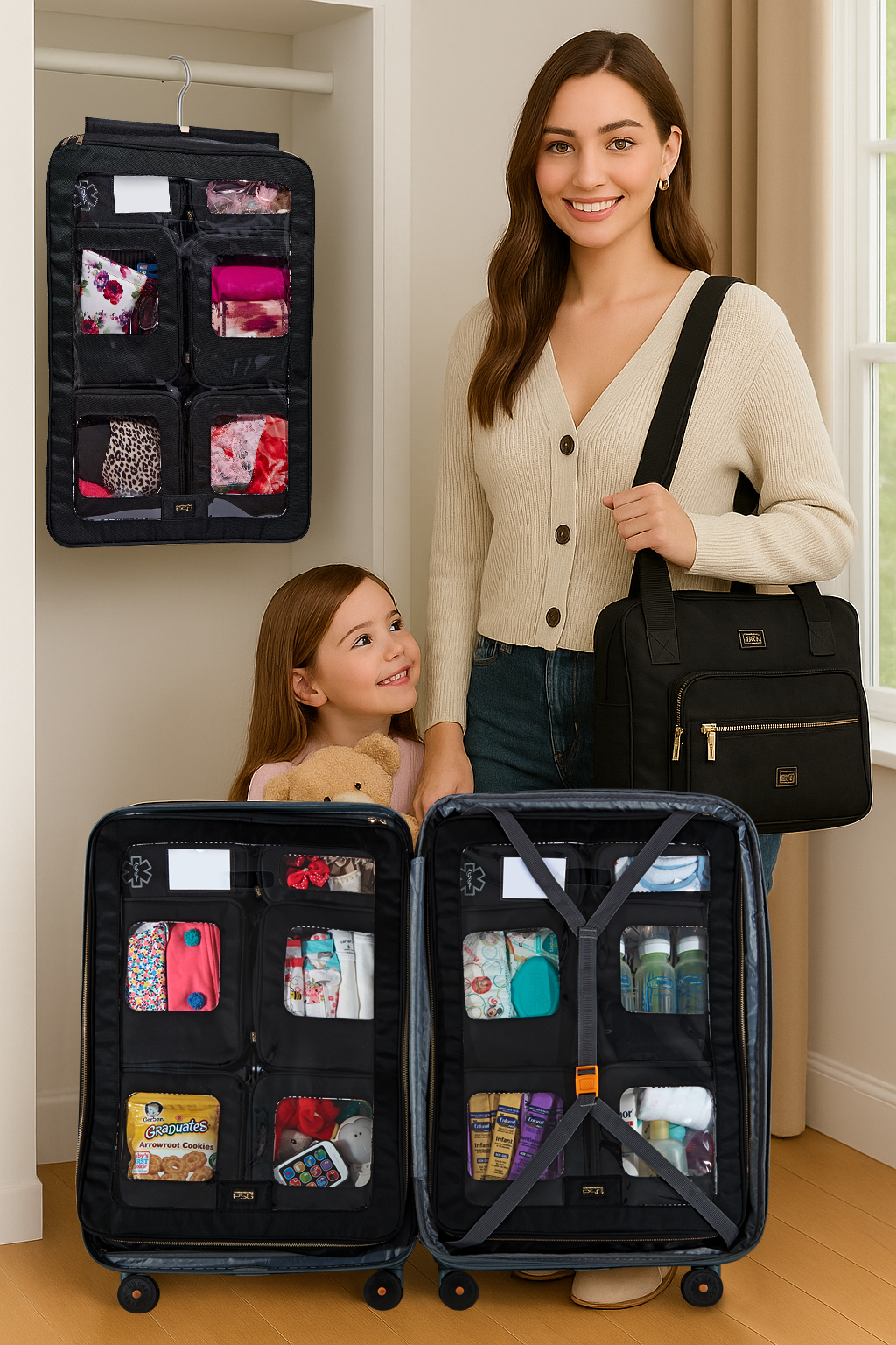 Pack Snap and Go Luggage Organizer Insert for Accessories and More, Medium - view 4