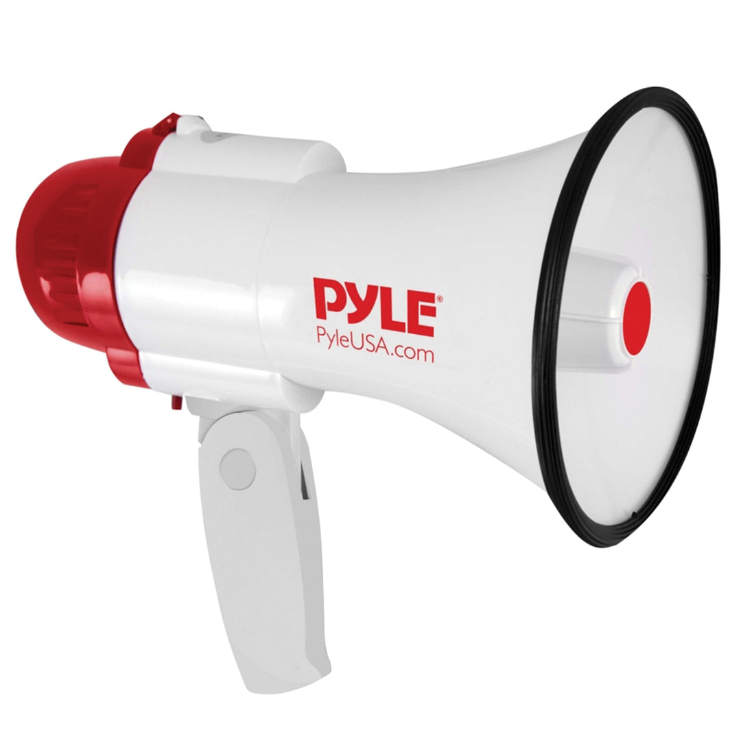 Pyle 30W Compact Megaphone Bullhorn with Record & Siren, 800-Yd. Range