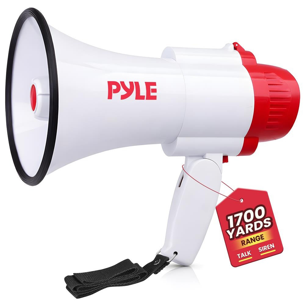 Pyle 30W Compact Megaphone Bullhorn with Record & Siren, 800-Yd. Range - view 2