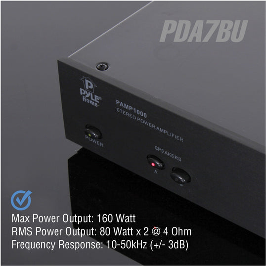 Pyle 2.1-Channel 200W Bluetooth Stereo Amplifier Receiver with FM Radio, USB/SD, Mic Inputs & Remote - view 4