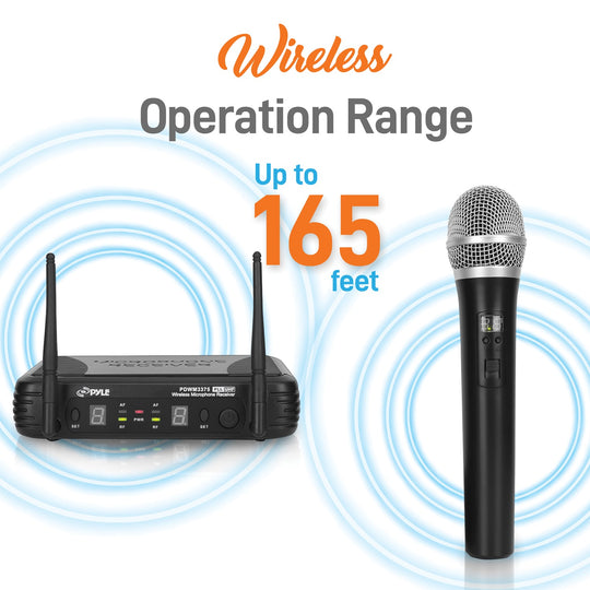Pyle Premier Series 2-Channel UHF Wireless Handheld Microphone System with 160-Ft. Range - view 5