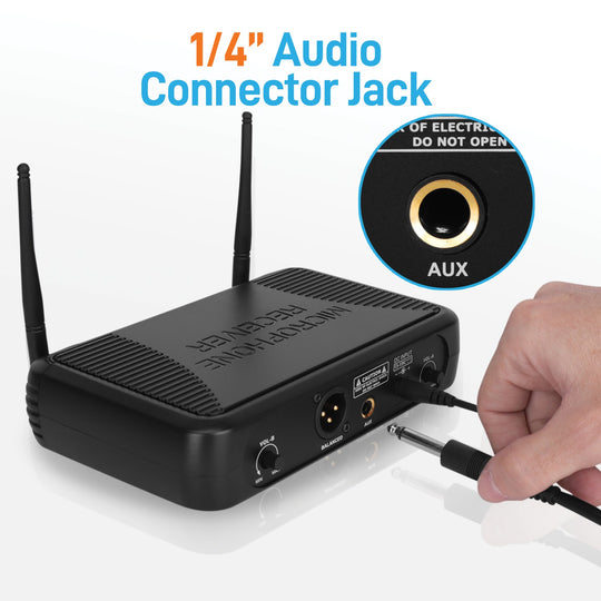 Pyle Premier Series 2-Channel UHF Wireless Handheld Microphone System with 160-Ft. Range - view 6