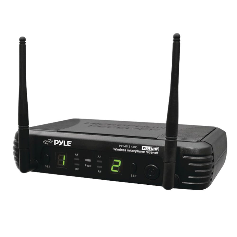 Pyle Premier Series UHF Wireless Microphone System with 2 Body Packs, Lavalier & Headset Mics - view 2