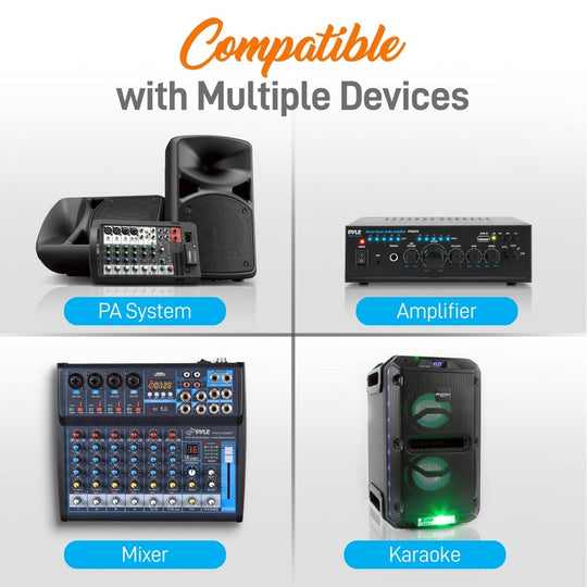 Pyle Premier Series UHF Wireless Microphone System with 2 Body Packs, Lavalier & Headset Mics - view 3