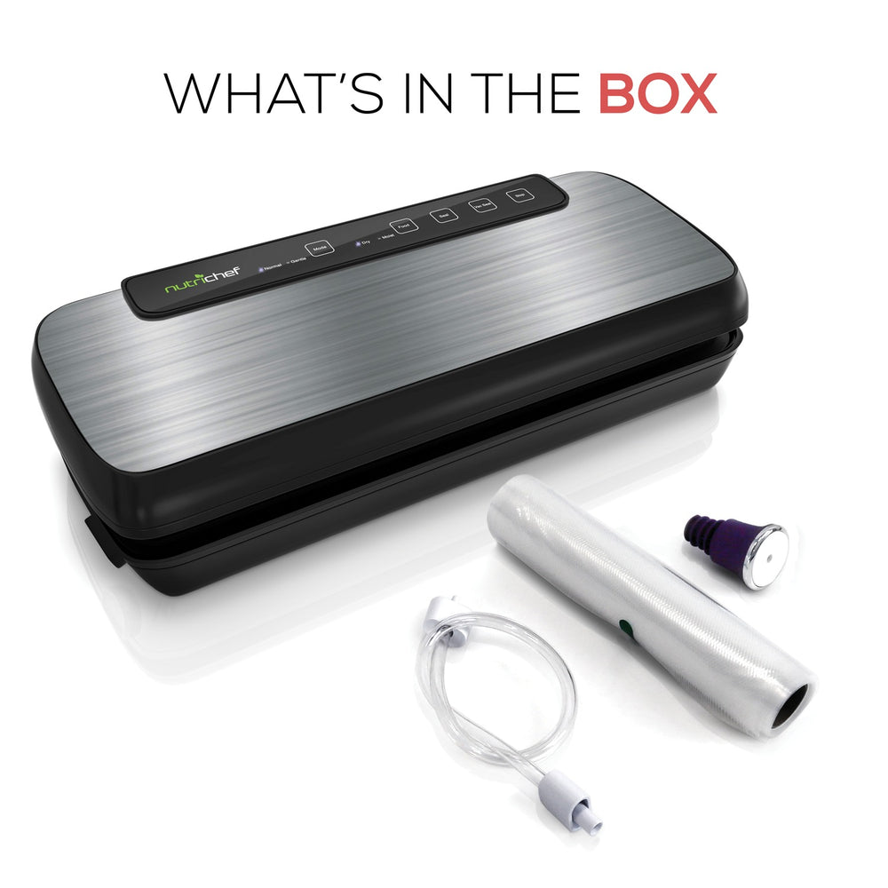 NutriChef Automatic Vacuum Sealer with Dry/Moist Settings, Bags & Roll Included - view 2