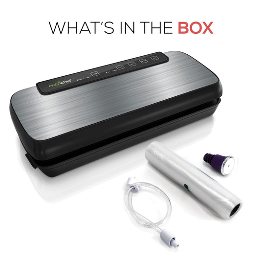 NutriChef Automatic Vacuum Sealer with Dry/Moist Settings, Bags & Roll Included - view 2