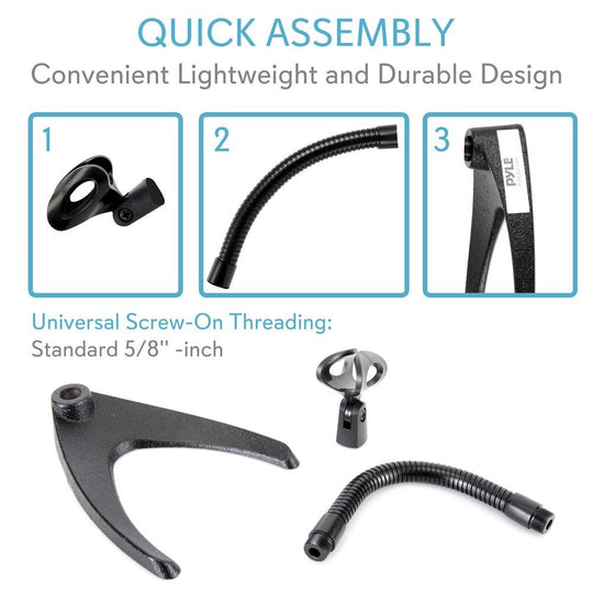 Pyle U-Base Gooseneck Desktop Microphone Stand - view 9