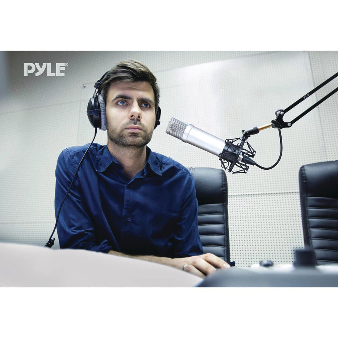 Pyle Desktop Suspension Boom Scissor Arm Microphone Stand with Shock Mount & XLR Cable - view 5