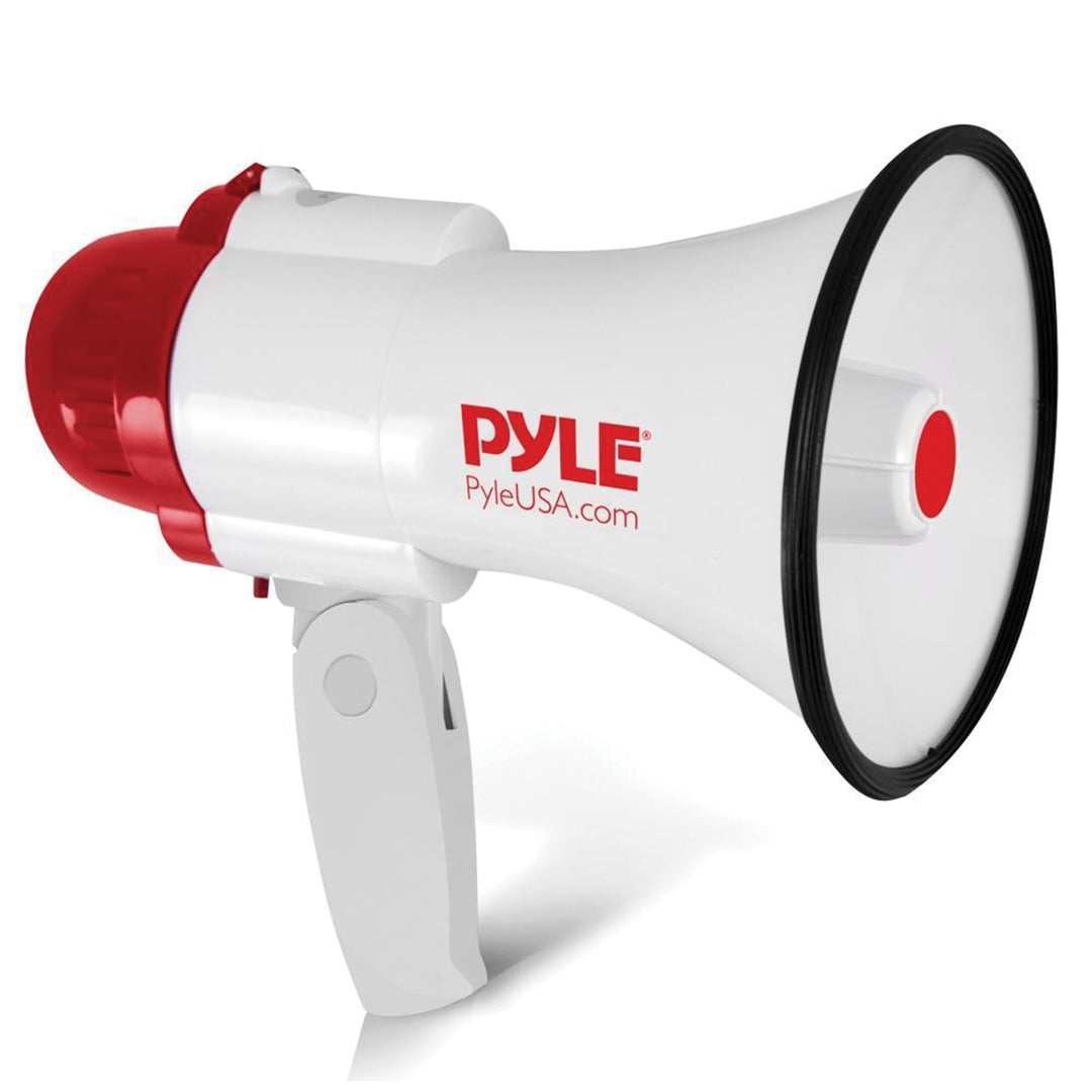 Pyle 30W Professional Megaphone Bullhorn with Siren, 800-Yd. Range