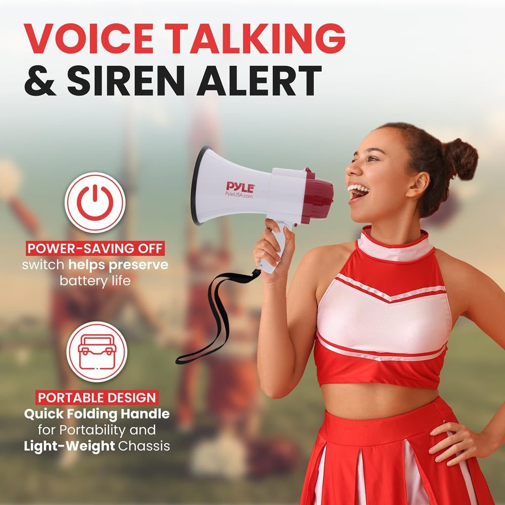 Pyle 30W Professional Megaphone Bullhorn with Siren, 800-Yd. Range - view 3
