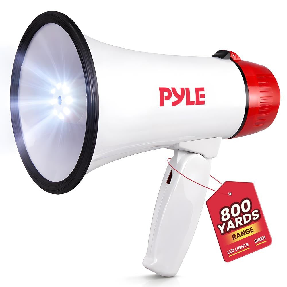 Pyle 30W Mini Megaphone Bullhorn with LED Light & Siren - view 2