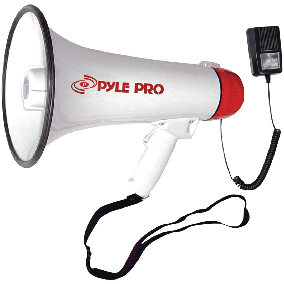 Pyle 40W Professional Megaphone Bullhorn with Siren, 1,000-Yd. Range
