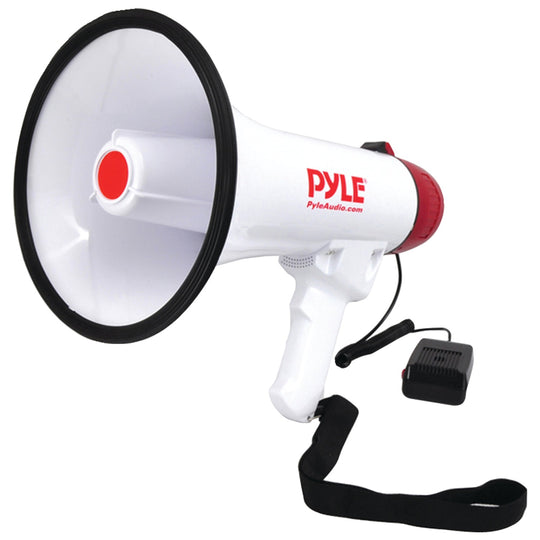 Pyle 40W Bluetooth Megaphone Bullhorn with Siren, USB/SD Player & Aux Input