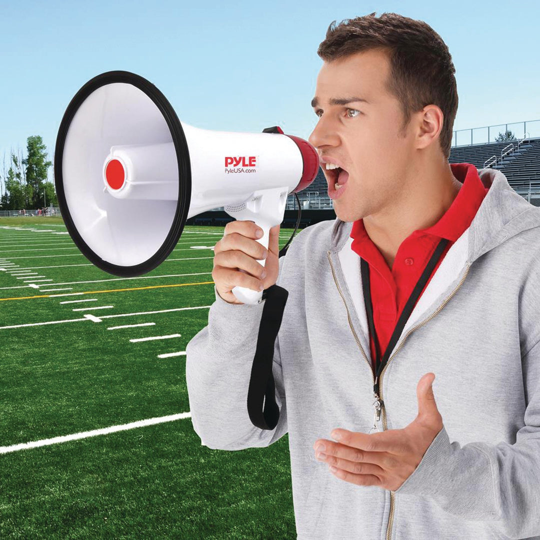 Pyle 40W Bluetooth Megaphone Bullhorn with Siren, USB/SD Player & Aux Input - view 6