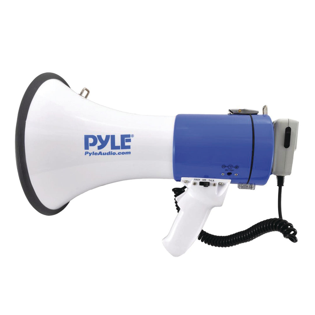 Pyle Pro 50W Piezo Dynamic Megaphone with Talk & Siren Modes, 1-Mile Range - view 3