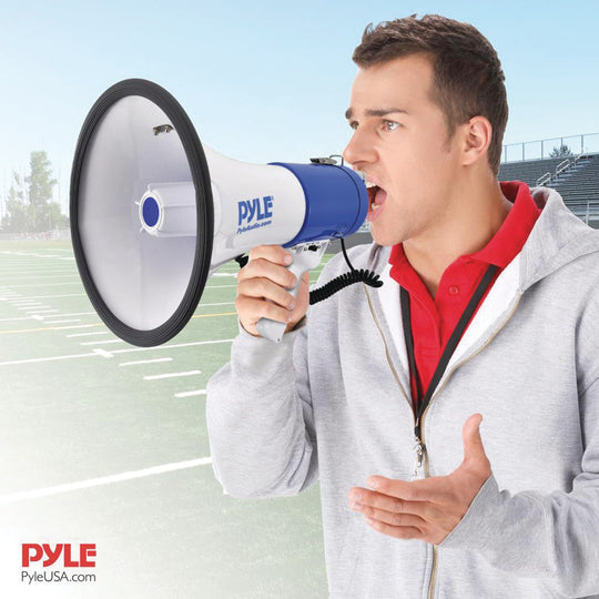 Pyle Pro 50W Piezo Dynamic Megaphone with Talk & Siren Modes, 1-Mile Range - view 6