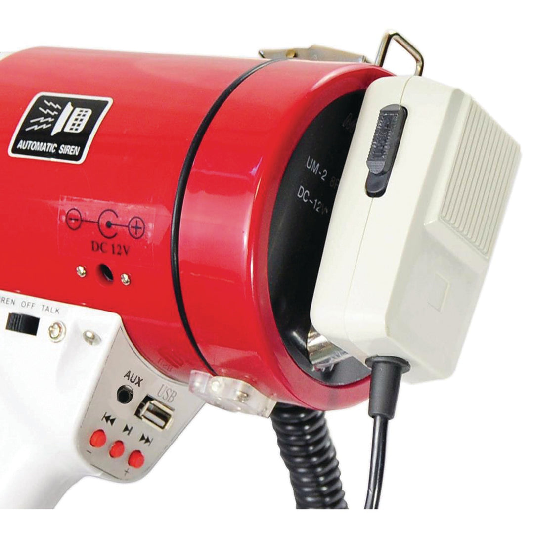 Pyle Pro 50W Piezo Dynamic Megaphone with USB Music Player, Talk & Siren Modes - view 2