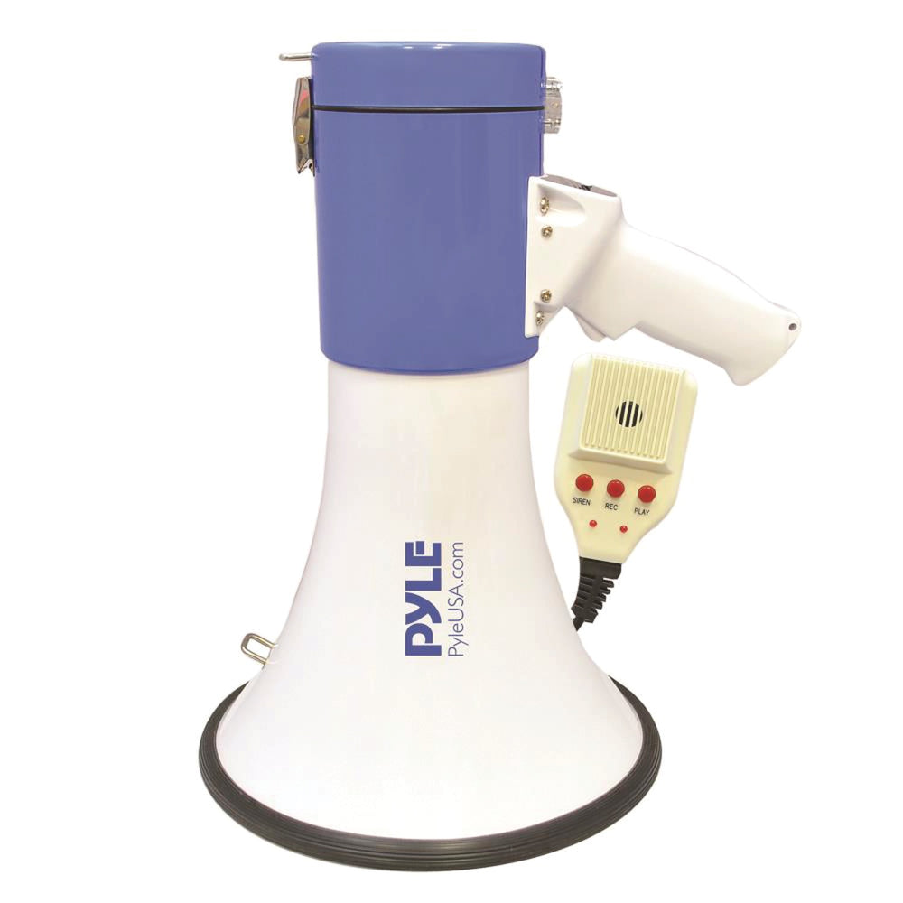 Pyle 50W Rechargeable Megaphone Bullhorn with Record, Siren & Talk Modes - view 2